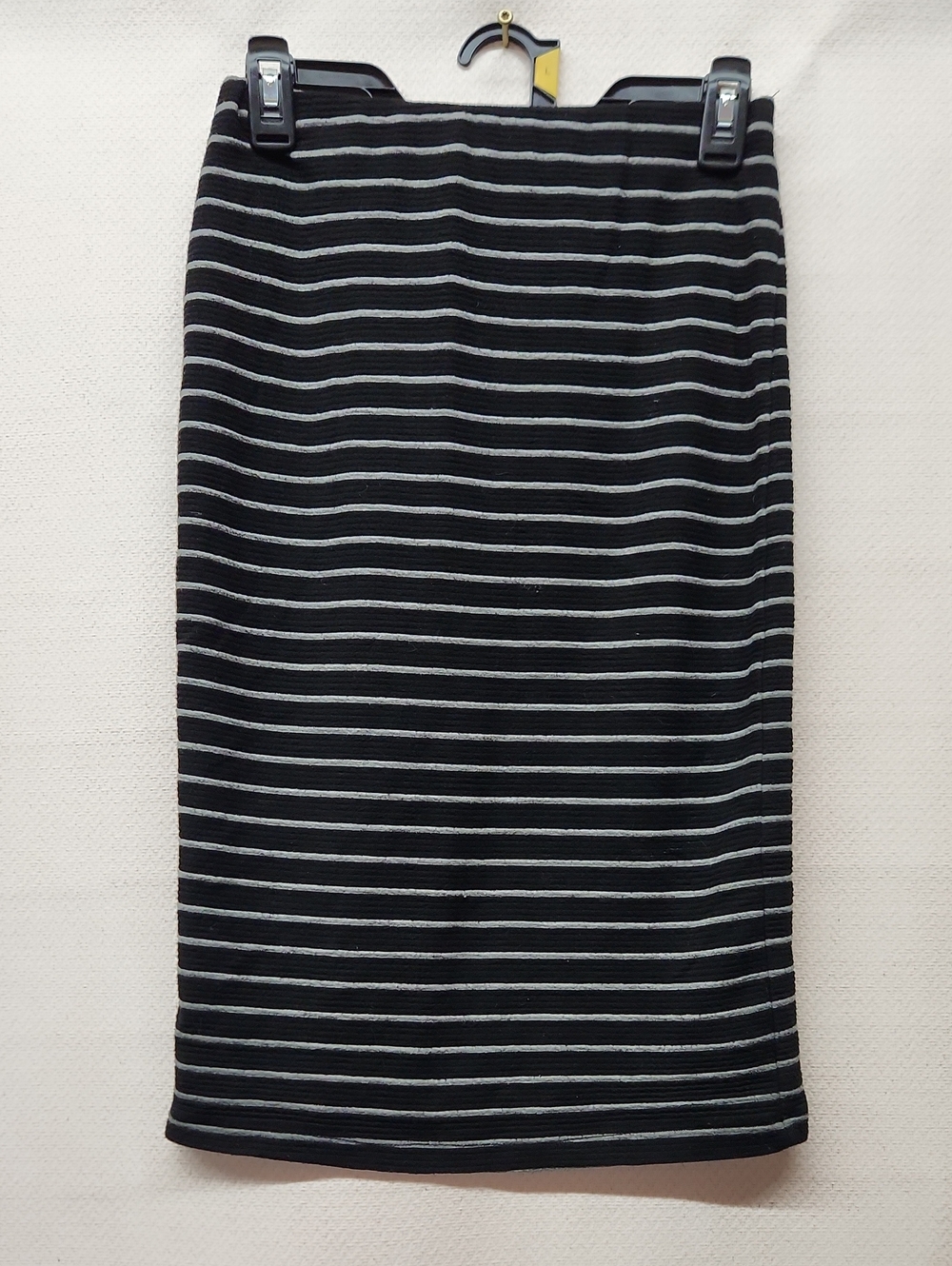 Mossimo Supply Co. Black and Gray Striped Pencil Skirt